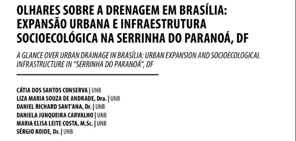 olhares sobre a drenagem de Brasília